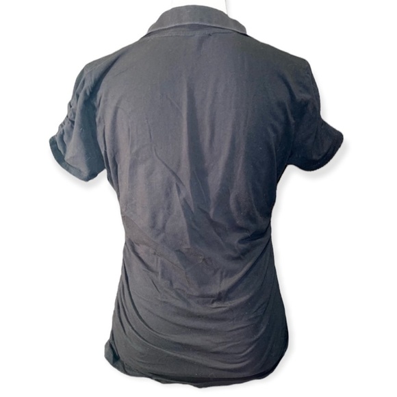 Michael Michael Kors Zipper Front Black Short Sleeve Maternity T-Shirt Size OX - Picture 3 of 9